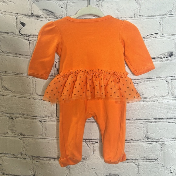 Carter’s Just One You Orange & Black Pumpkin Tutu Onesie Size Newborn - Picture 2 of 12